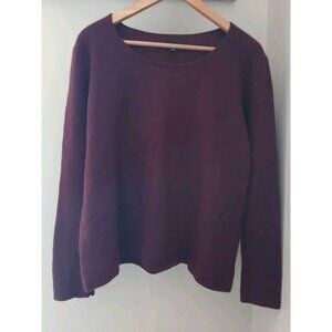 41 Hawthorn Stitch Fix 100% Cashmere Sweater Size XXL Burgundy Minimalist